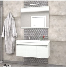 Resim Pierre Cardin Summer 100 Cm Snow White Banyo Dolabı Beyaz Renk Beyaz 
