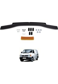 Resim Volkswagen T4 Ön Kaput Koruyucu Rüzgarlık Deflektör Akrilik ABS 4mm Parlak Siyah 1995-2003 