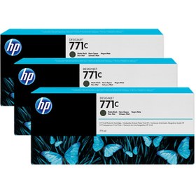 Resim HP 771c 3 Pack 775 Ml Matte Black Designjet Ink Cartridges B6y31 