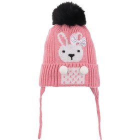 Resim Kitti Kız Çocuk 1-4 Yaş Kulaklıklı Bere - Pembe / 1-4 Yaş 