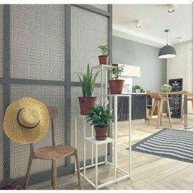 Resim Çiçeklik Zlf Dekoratif Kule Model Metal Transmisyon Çelik Beyaz S 