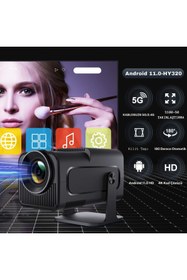 Resim YENİTECH HY 320 Projeksiyon Full HD HDMI-USB Taşınabilir Yüksek Performans Bluetoth-Wifi Ev Sineması Oyun 