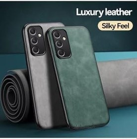Resim M.TK moveteck Samsung Galaxy A15 Kılıf Kamera Korumalı Hakiki Deri Görünümlü Yumuşak Renkli Kapak Leather, Koyu Yeşil, Tek Ebat, Aras-1-a15-koyuyeşil 