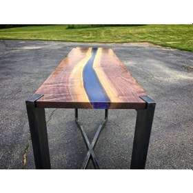 Resim Bar Masası Ayağı Yüksek Masa Ayağı Epoksi Masa Ayağı 