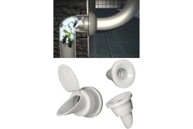 Resim Qniay Lavabo Koku Giderici Çek Valfli Lavabo Gider Adaptör Conta Koku Önleyici Pratik Montaj 