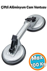 Resim NZB Çiftli Vakumlu Alüminyum Cam Vantuzu Fayans Ahşap Metal Tutucu Taşıma Araba Kaporta Göcük Çektirme 