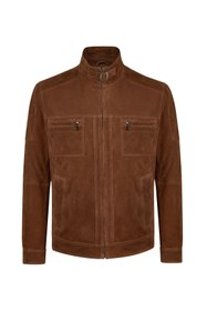 Resim Wade Erkek Kahverengi Slim-fit Süet Deri Ceket - Kahverengi / L 