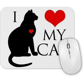 Resim Baskı Dükkanı I Love My Cat Kedi Hayvan Pet Animal Mouse Pad 