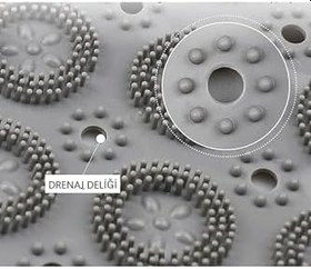 Resim Seahome Balban Ticaret Masajlı Silikon Banyo Paspası Vantuzlu Banyo Ve Duş Kaydırmazı Gri Renk Kaydırmaz Vb074 