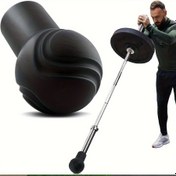 Resim 1x Çok Yönlü Siyah Kauçuk Barbell Toprak Mayını Ek Parçası - Basınç, Sıra, Döndürme, Döndürme & Bölünmüş Çömelme için İdeal - 5.08cm Barlara Uyar, Egzersiz Çeşitliliğini Artırır 