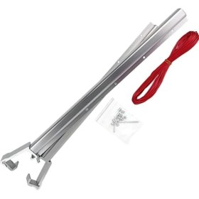 Resim Karokstore Kare Alüminyum Katlanır Çamaşır Kurutmalığı - Duvara ve Balkona Monte Edilebilir, Paslanmaz Dayanıklı Askı, Katlanabilir Çamaşır Askılığı, Yer Tasarruflu Kurutma Aparatı (Yuvarlak Başlıklı) 