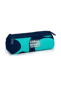 Resim Coral High Lacivert Turkuaz Desenli Üç Bölmeli Kalem Çantası 11186 Lacivert - Turkuaz 