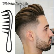 Resim 1 adet Büyük Anti-Statik Salon Sınırlı Geniş Dişli Plastik Tarak Saç ve Bukleler için - Ergonomik Tasarım, Tüm Saç Tipleri İçin İdeal, Profesyonel Kuaförlük Aracı, Saç Bakımı Aksesuarı|Ergonomik Tarak|Geniş Dişli Tarak 