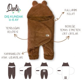 Resim Owli Dış Kundak 0-6 Ay Almond 