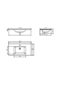 Resim Turkuaz Seramik Ibiza Etajerli Lavabo 101 x 51 CM 