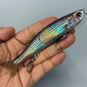 Resim 14cm 30g Lazer Kaplama ile Ön Yuvarlak Baffle Plakalı Balıkçılık Yem - Gerçekçi Swimbait, ABS Malzeme, Iridiscent Kaplama, Tatlı ve Tuzlu Sular Balıkçılığı için Mükemmel, Çeşitli Balıkçılık Aksesuarı | Iridiscent Kaplama | Lazer Döküm Tekniği 