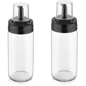Resim bersachef Pure oli Cam Yağlık Seti İkili 500ml Kapaklı Sızdırma Yapmaz 