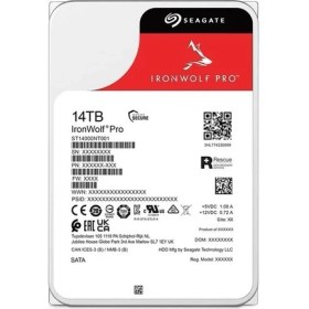 Resim Seagate Ironwolf Pro 14TB 7200RPM 256MB Sata3 6gbit/sn ST14000NT001 Nas HDD 