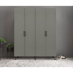 Resim Duke 4 Kapaklı Ayakkabılık Füme 160 Cm M2 