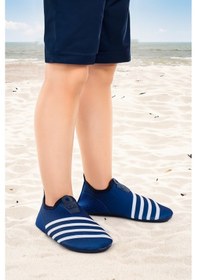 Resim Kiko Kids Enigma Havuz Plaj Erkek Çocuk Deniz Ayakkabısı 7501 Lacivert - Beyaz Lacivert - Beyaz 