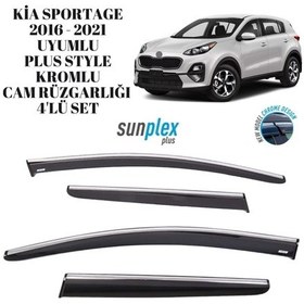 Resim Kia Sportage 2016 2017 2018 2019 2020 2021 İle Uyumlu Plus Style Kromlu Cam Rüzgarlığı 4 Parça Sunplex Plus-1-012-001 1 Adet 