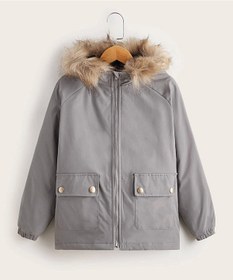 Resim Unisex Kapüşonlu Çocuk Parka 11 - 12 Yaş 