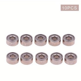 Resim 10 adet Yüksek Kaliteli 682ZZ Minyatür Bilyalı Rulmanlar Toz Kapakları ile, 2x5x2.3mm - Hassas Rulman Çeliği 