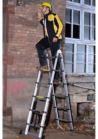 Resim Ebax 2.8+2.8 , 5,6 Metre,9+9 Basamak, 18 Basamak Çift Yönlü Teleskopik Merdiven 