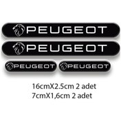 Resim Peugeot 3d Damla 4'lü Oto Sticker Set 3 