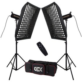 Resim Gdx HD-200II C BiColor 2'li Işık Seti 200W Video Led Işığı 