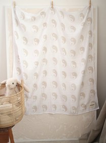 Resim libaBABY Müslin Denge- OEKO-TEX Sertifikalı %100 Pamuk 2 Katlı 110x115 cm Bebek Müslin Battaniye & Örtü 