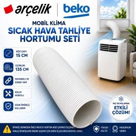Resim Öz Beyaz Eşya Beko Mobil Klima Tahliye Hortumu Seti 