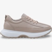 Resim İNNABUTİKK Galce Kadın Dolgu Sneaker Spor Ayakkabı Vizon 