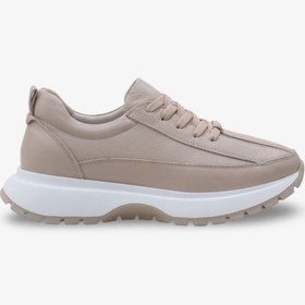 Resim İNNABUTİKK Galce Kadın Dolgu Sneaker Spor Ayakkabı Vizon 