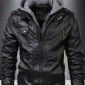 Resim OBM Erkekler için Ağır Hizmet Tipi Tam Fermuarlı Kapüşonlu İş Ceketi - Ön Tüm Boyutta Fermuar, Uzun Kollu, Çift Yönlü Cepler - Ofis ve Günlük İstifadeye Uygun Mont 