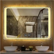 Resim Dnr-Mirror75x105 Cm Buğu Yapmayan Dokunmatik Günışığı Ledli Dikdörtgen Banyo Aynası 