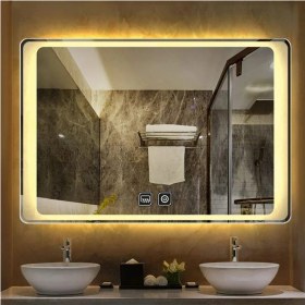 Resim Dnr-Mirror75x105 Cm Buğu Yapmayan Dokunmatik Günışığı Ledli Dikdörtgen Banyo Aynası 