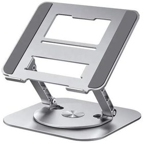Resim Yükseklik Ayarlı 360 Döner Alüminyum Laptop Standı Laptop Sehpası Açı Yükseklik Ayarlı Kaymaz Padli 