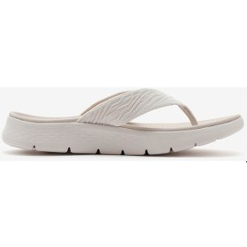 Resim Skechers Go Walk Flex Sandal - Splendor Kadın Bej Parmak Arası Terlik 141404 Nat Bej 