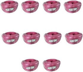 Resim Favori İp Halat FH03 PP Naylon Burgulu Örgü Çamaşır İpi - Pembe - 100 Metre - 10 Adet 