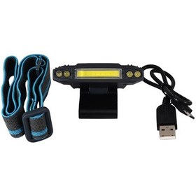 Resim Police Ps-1830 Cob+4led Şarj Edilebilir Kafa Feneri Siyah 