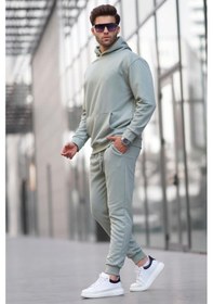 Resim Madmext Mint Yeşili Kapüşonlu Basic Eşofman Takımı 5928-mint Yeşili Mint Yeşili 