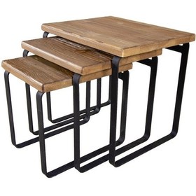 Resim Masif Ahşap Zigon Sehpa (330841752) 