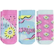 Resim Civil Girls Kız Çocuk 3'lü Patik Çorap Set 2-12 Yaş Mavi D4e07501824s1 