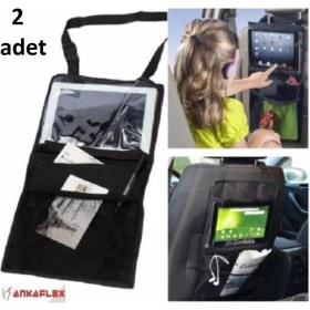 Resim Ankaflex 2 Adet Araç Içi Oto Koltuk Arkas Telefonı Tablet Tutucu Pratik Cepli Eşya Düzenleyici Çantası Organizer 