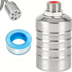 Resim 1 Adet Otomatik Yüzer Vana - Elektriksiz, Paslanmaz Çelik Yapı ve Dişli Tasarım - Su Tankları, Havzalar, Sulama Sistemleri için - Oto Kapanma Mekanizmalı, Ağır Hizmet Tipi, Kompakt Tasarım, Şık Metalik Yüzey, Hassas Dişleme, Dayanıklı Yapı, Yüksek Kalite Dişleme, DIY Tesisatçılar İçin 