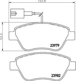 Resim Fiat Bravo, Linea, Doblo ve Stilo; Opel Corsa ve Adam; Peugeot Bipper; Citroën Nemo İçin Orjinal 77364798E Ön Fren Balatası​ 