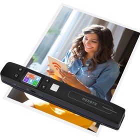 Resim MUNBYN Taşınabilir Tarayıcı, 1050 Dpi, Dahili Wi-fi Veya Usb, 16gb Kart İle 