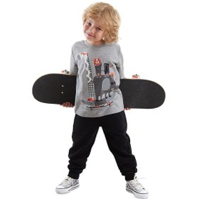 Resim Denokids Animals Team Erkek Çocuk T-shirt Pantolon Takım Renkli Çok Renkli 