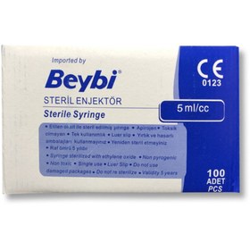 Resim BEYBİ 5 cc 3 Parçalı Yeşil Uç Enjektör (5 Kutu 500 Adet) 